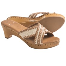 Jack Rogers Cross Capris Shoes (For Women) in Tan Linen - Closeouts