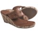 Jack Rogers Straw Mid Wedge Sandals - Leather (For Women)