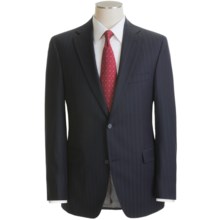 Jack Victor Beaded Tonal Stripe Suit - Wool (For Men) in Navy - Closeouts