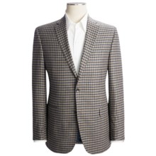 Jack Victor Check Sport Coat - Silk-Linen, Trim Fit (For Men) in Navy/Taupe - Closeouts