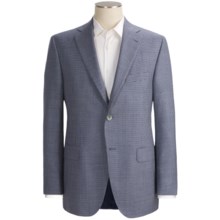 Jack Victor Check Sport Coat - Wool-Silk  (For Men) in Blue/Tan - Closeouts