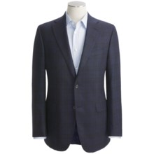 Jack Victor Shadow Plaid Sport Coat - Wool by Loro Piana (For Men) in Navy - Closeouts