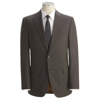 Jack Victor Subtle Tonal Stripe Suit - Wool (For Men) in Dark Taupe