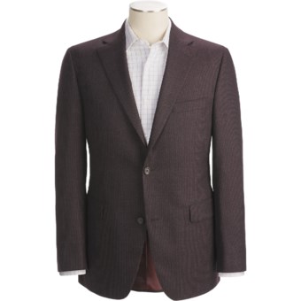 Jack Victor Tic Weave Sport Coat - Wool by Loro Piana (For Men) in Brown/Burgundy