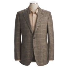 Jack Victor Wool Plaid Sport Coat - Fabric by Loro Piana (For Men) in Brown - Closeouts