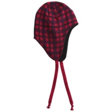 Jacob Ash Attaboy Edge Plaid Flap Hat - Fleece Lining (For Men and Women) in Formula 1 Red - Closeouts