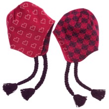 Jacob Ash Attakid Ear Flap Knit Hat - Reversible (For Kids) in Plum Purple Hearts - Closeouts