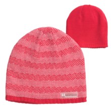 Jacob Ash Attakid Knit Beanie Hat - Reversible (For Toddler Girls) in Ferrari Red Combo - Closeouts