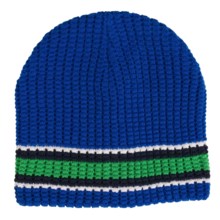 Jacob Ash Attakid Waffle-Knit Stripe Beanie Hat (For Boys) in Turkish Sea - Closeouts