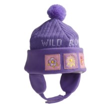 Jacob Ash Attakid Wild Bloom Ribbed Knit Hat (For Infant Girls) in Dahlia Purple - Closeouts