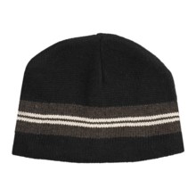 Jacob Ash EcoRaggs® Ribbed Beanie Hat (For Men and Women) in Varsity Stripe Black - Closeouts