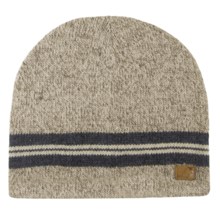 Jacob Ash EcoRaggs® Ribbed Beanie Hat (For Men and Women) in Varsity Stripe Light Grey - Closeouts