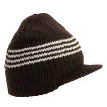 Jacob Ash EcoRaggs® Striped Visor Cap - Wool Blend (For Men and Women) in Chocolate - Closeouts