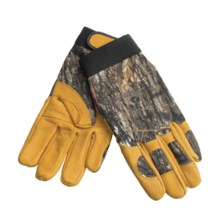 Jacob Ash Hot Shot Deerskin Mechanics Gloves - Camo Spandex Back (For Men) in Mossy Oak Break Up - Closeouts