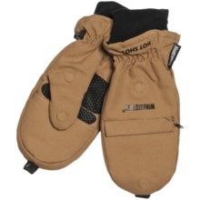 Jacob Ash Hot Shot Fusion Canvas Windstopper® Gloves - Pop Top Mitten, Insulated (For Men) in Brown - Closeouts