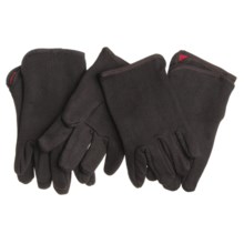 Jacob Ash Poly-Cotton Jersey Gloves - 3-Pack, 14 oz., Contrast Lining (For Men) in Brown/Red Lining - Closeouts