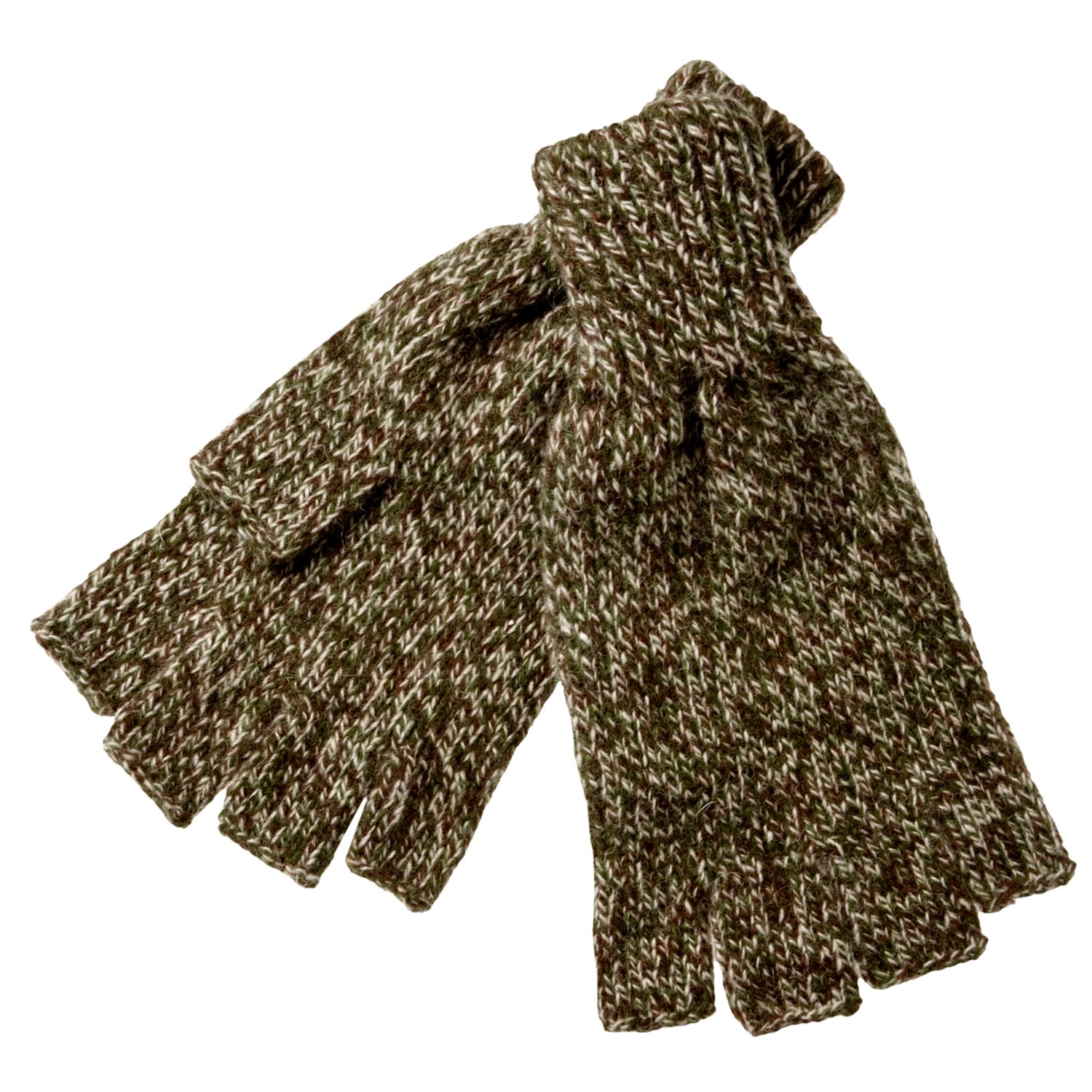 Jacob Ash Ragg Wool Fingerless Gloves (For Men) Save 47