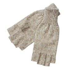 Jacob Ash Ragg Wool Fingerless Gloves (For Men) in Oatmeal - Overstock