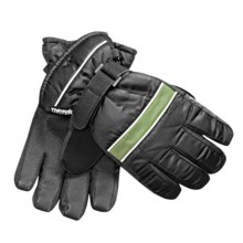 Jacob Ash Waterproof Ski Gloves - Insulated (For Youth) in Black/Bright Green - Closeouts