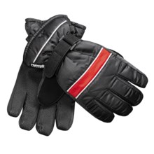 Jacob Ash Waterproof Ski Gloves - Insulated (For Youth) in Black/Red - Closeouts