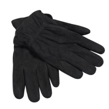 Jacob Ash Weather Beaters Deerskin Suede Gloves - Insulated (For Men) in Black - Closeouts