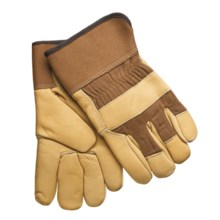 Jacob Ash Work Gloves - Pig Grain Leather Palm (For Men) in Brown - Closeouts