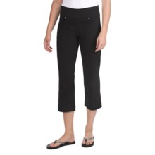 JAG Dahlia Crop Pants - Twill, Comfort Fit, Mid Rise (For Women) in Black - Closeouts