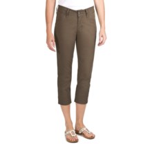JAG Sussex Crop Pants - Fineline Twill, Mid Rise, Slim Fit (For Women) in Brown Sugar - Closeouts