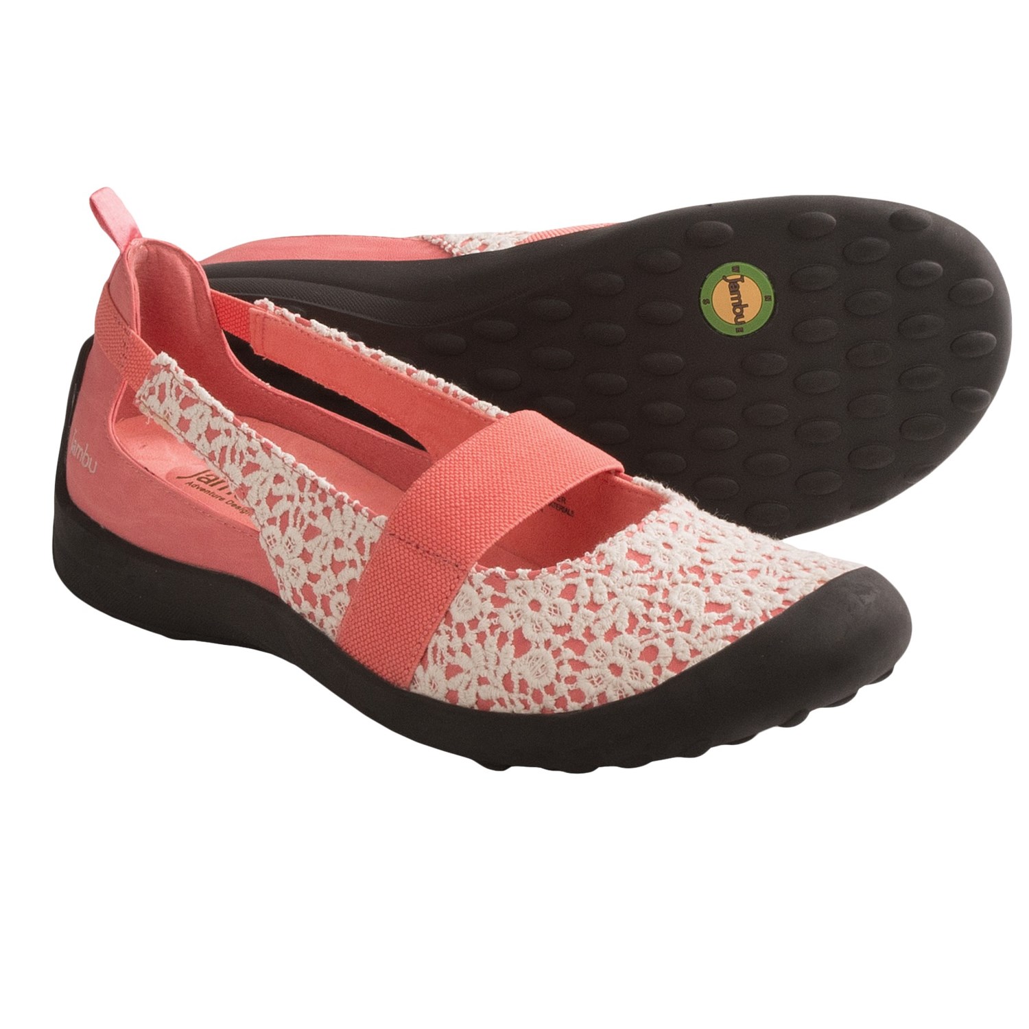 Jambu Delilah Mary Jane Shoes (For Women) in CoralIvory