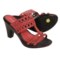 Jambu Luxe Sandals - Leather Slip-Ons (For Women) in Red