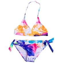 Jantzen Halter Bikini Swimsuit - UPF 50+, 2-Piece (For Girls) in White/Multi - Closeouts