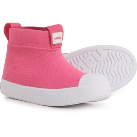 NATIVE Jefferson Hydroknit Rain Boots - Waterproof (For Girls) - HOLLYWOOD PINK/SHELL WHITE (12T )