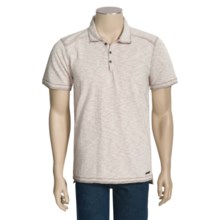 Jeremiah Amos Polo Shirt - Speckled Cotton Jersey Slub, Short Sleeve (For Men) in Alfredo - Closeouts
