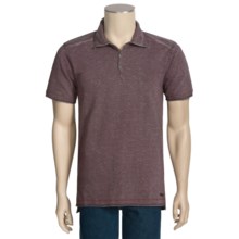 Jeremiah Amos Polo Shirt - Speckled Cotton Jersey Slub, Short Sleeve (For Men) in Eggplant - Closeouts