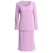 Jersey Knit Shirt and Skirt Set - Long Sleeve (For Women) in Lilac - 2nds