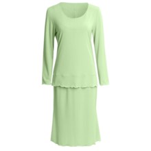 Jersey Knit Shirt and Skirt Set - Long Sleeve (For Women) in Mint - 2nds