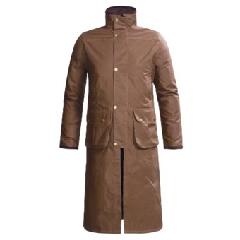 J.G. Glover Hampton Long Coat - Dry Waxed Cotton (For Men) in Light Brown
