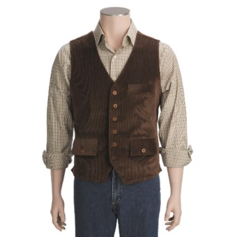 J.L. Powell Corduroy Vest (For Men) in Chocolate