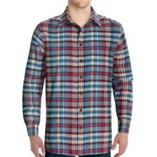 J.L. Powell Gallatin Shirt - Brushed Cotton, Long Sleeve (For Men) in Light Blue/Red - Closeouts