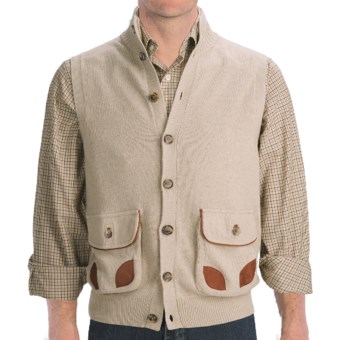 J.L. Powell Sweater Vest - Merino Wool Blend (For Men) in Natural