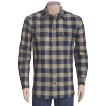 J.L. Powell The Huntsman Shirt - Cotton-Wool, Long Sleeve (For Men) in Navy Plaid - Closeouts