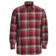 J.L. Powell The Sonora Shirt - Cotton-Wool, Long Sleeve (For Men) in Red Plaid - Closeouts