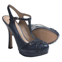 Joan and David Dareith T-Strap Shoes - Leather (For Women) in Navy - Closeouts