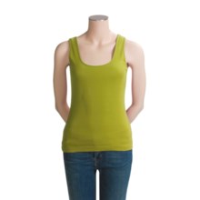 Joan Vass Basic Tank Top (For Women) in Pear - Closeouts