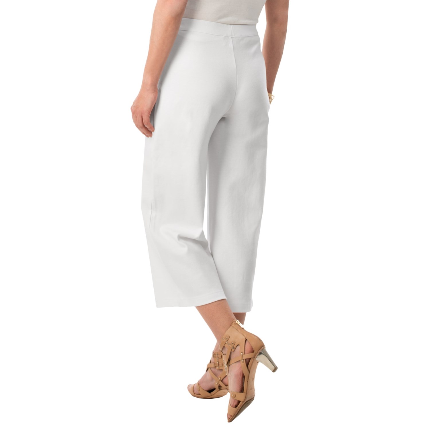 Joan Vass Cotton Crop Pants (For Women) Save 82