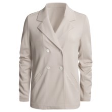 Joan Vass Double-Breasted Knit Jacket (For Women) in Fawn - Closeouts