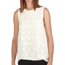Joan Vass Double-Layer Lace Tank Top (For Women) in Ivory - Closeouts