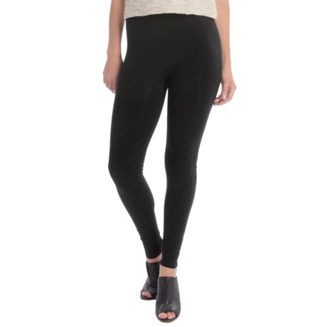 Joan Vass Full-Length Leggings - Cotton Blend, Slim Fit For Women