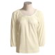 Joan Vass Jersey Knit Shirt - Macrame Trim, 3/4 Sleeve (For Women)