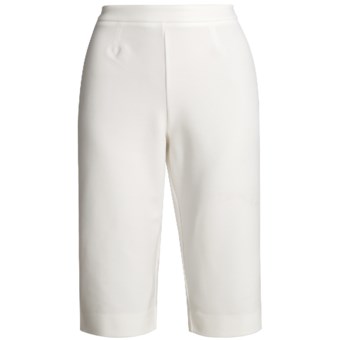 Joan Vass Knit Capri Pants (For Women) in Bright White